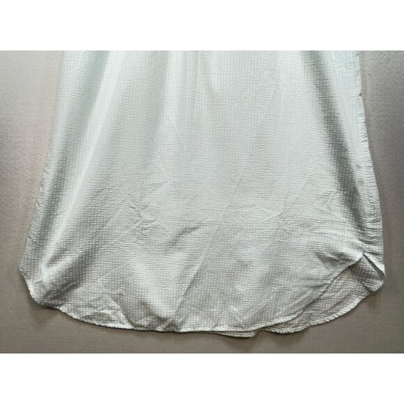 Miss Elaine Women's Nightgown Dress Sleepwear Size M White Green Floral Embroide - Picture 12 of 14